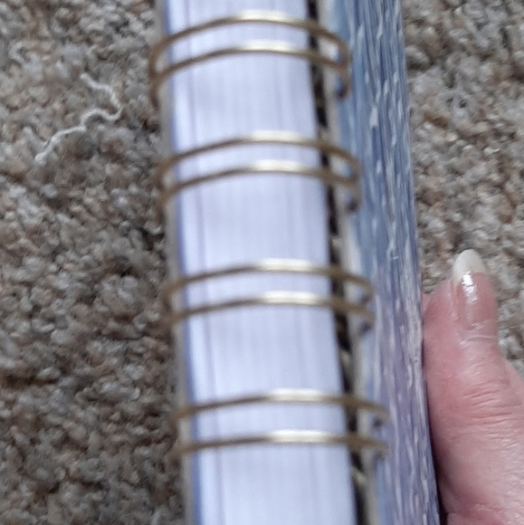 Cute Spiral Notepad - blue and white scallop pattern - Picture 6 of 8